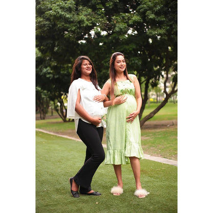 Jazzy Jellyfish Cotton Maternity Dress for Women – Womens Maternity Wear on Brown Living™. SKU: MCBL138. Img 3.