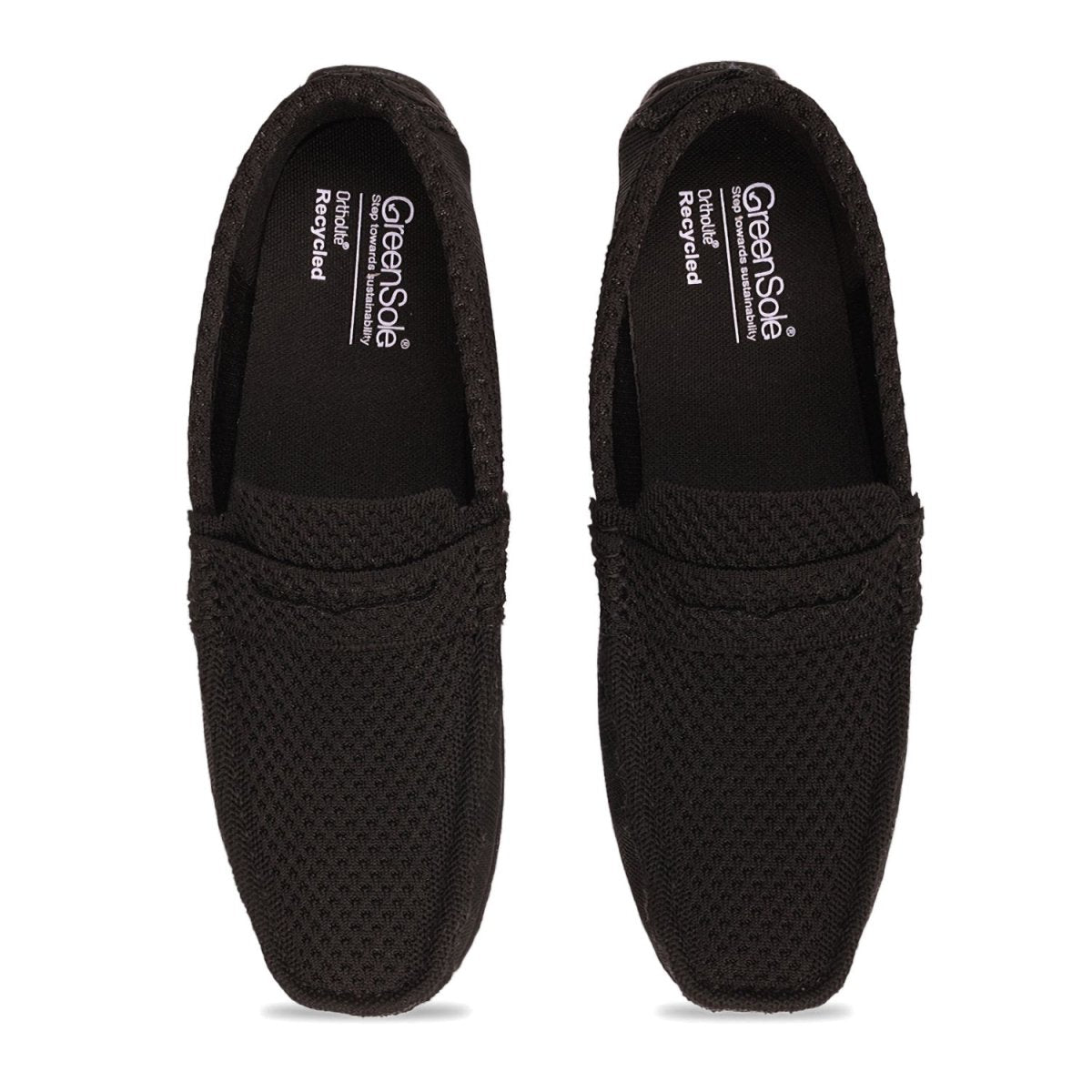 Jet Black Moc Mens Shoes Loafers | Verified Sustainable by Brown Living™