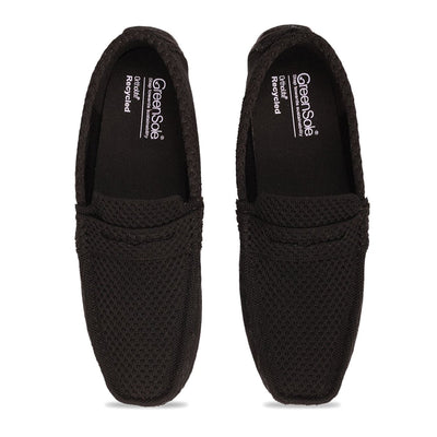 Jet Black Moc Mens Shoes Loafers – Mens Casual Shoes on Brown Living™. SKU: GS_JBM_BLK3820. Img 2.