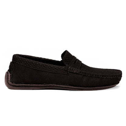 Jet Black Moc Mens Shoes Loafers | Verified Sustainable by Brown Living™