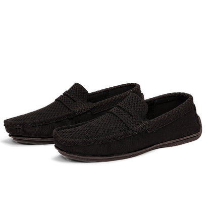 Jet Black Moc Mens Shoes Loafers | Verified Sustainable by Brown Living™