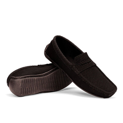 Jet Black Moc Mens Shoes Loafers | Verified Sustainable by Brown Living™