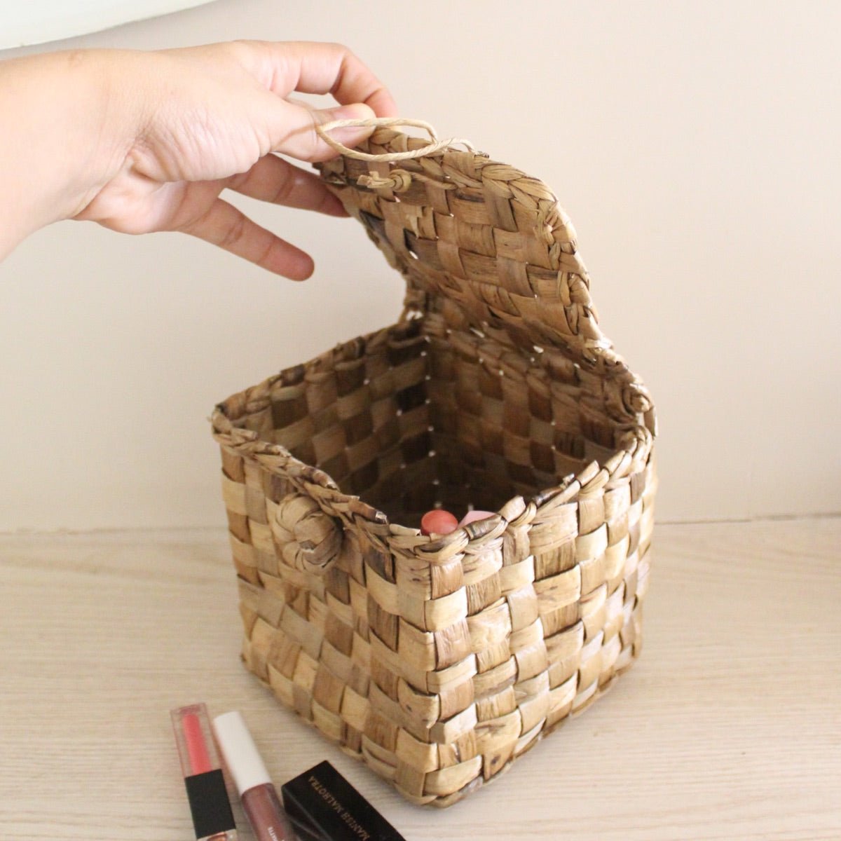 Jewelery Box Water Hyacinth Basket | Verified Sustainable by Brown Living™