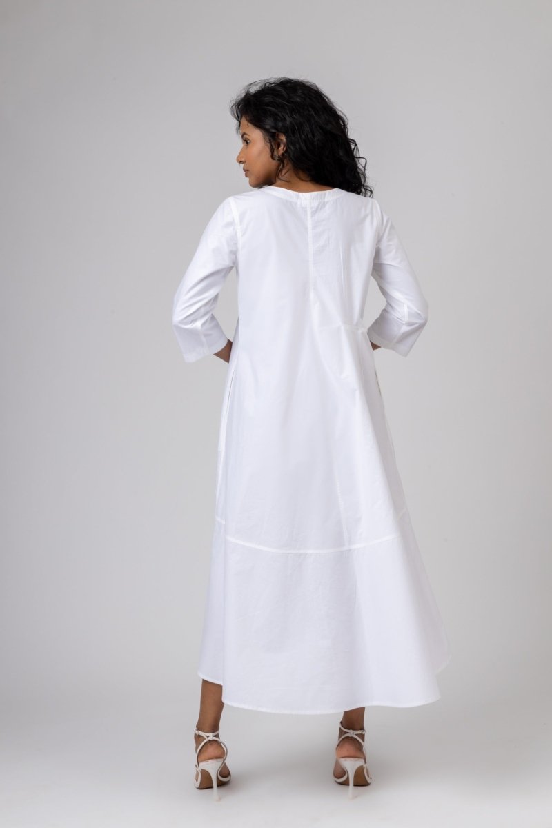 Jill White Upcycled Cotton Dress | Verified Sustainable by Brown Living™