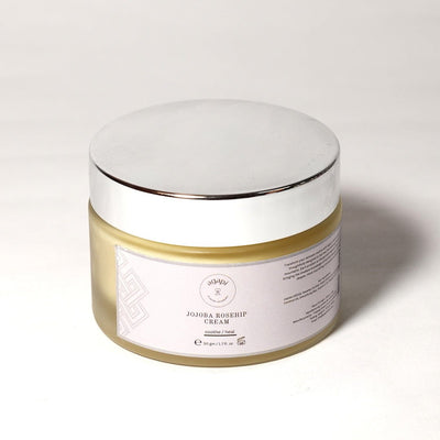 Jojoba Rosehip Cream - 55g – Face Cream on Brown Living™. SKU: JRC - 01. Img 1.