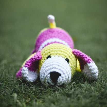 Joy Dog Handcrafted Crochet Soft Toy | Verified Sustainable by Brown Living™