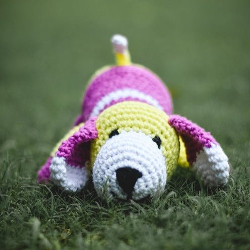 Joy Dog Handcrafted Crochet Soft Toy | Verified Sustainable by Brown Living™