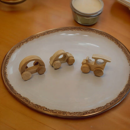 Joy On Wheels – Set Of 3 Neem Wooden Push & Pull Toys For Toddlers – Toy Trains & Vehicles on Brown Living™. SKU: W_TRN-CR-HCR. Img 5.