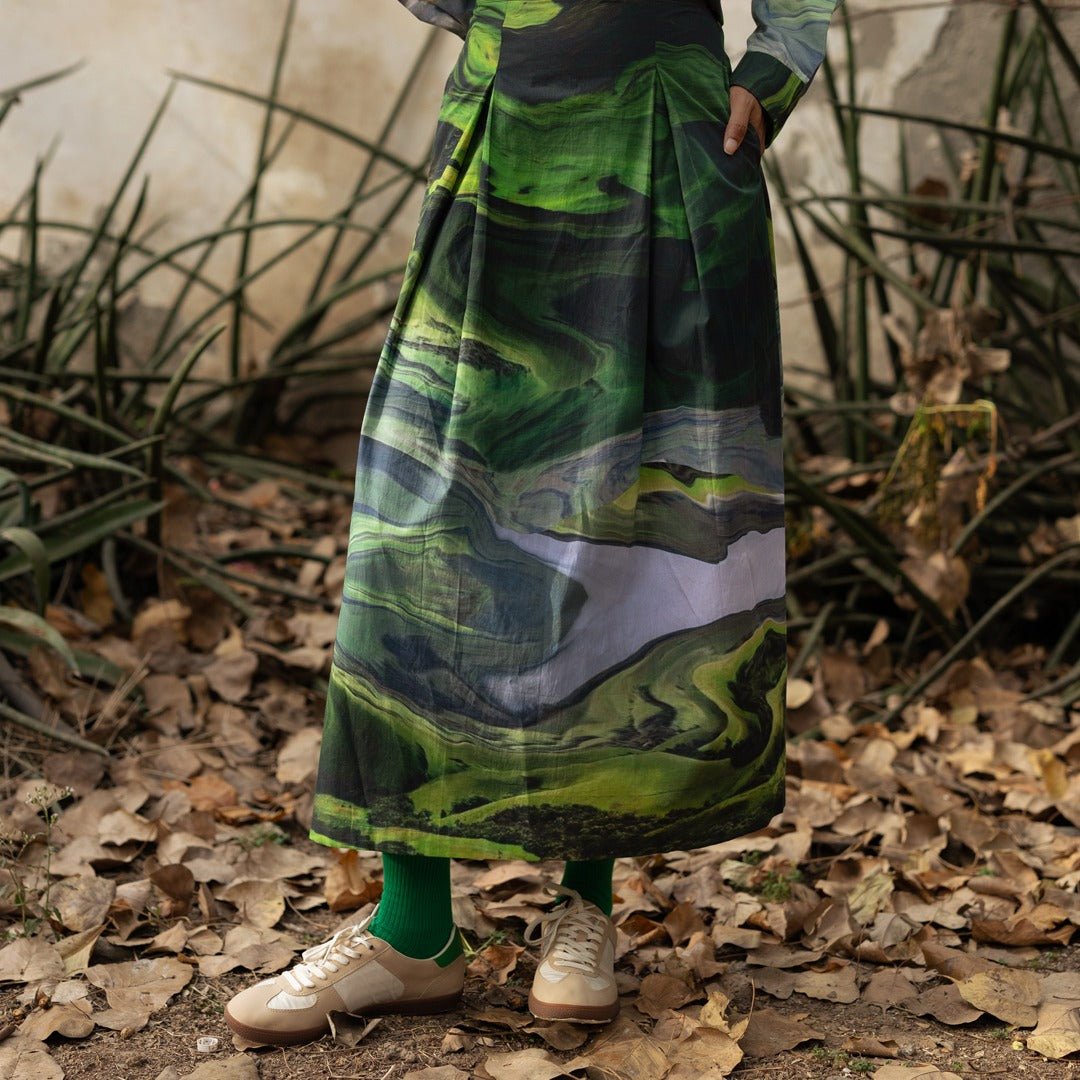 Judy Printed Upcycled Cotton Skirt | Verified Sustainable by Brown Living™