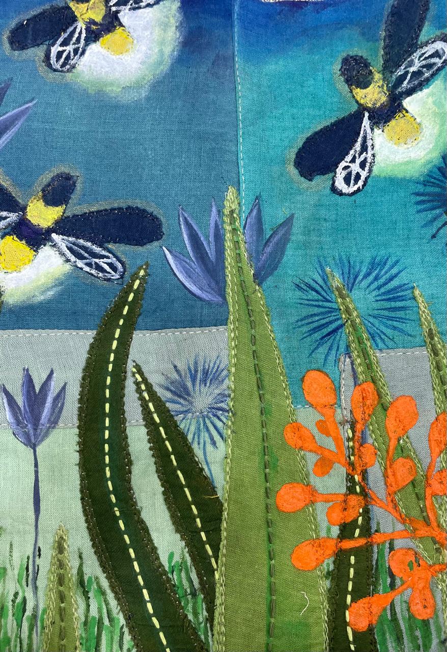 Jugnu Wall Art Print Unframed 15 x 21 cm | Hand - Illustrated Firefly – Wall Decor on Brown Living™. SKU: WA03. Img 2.