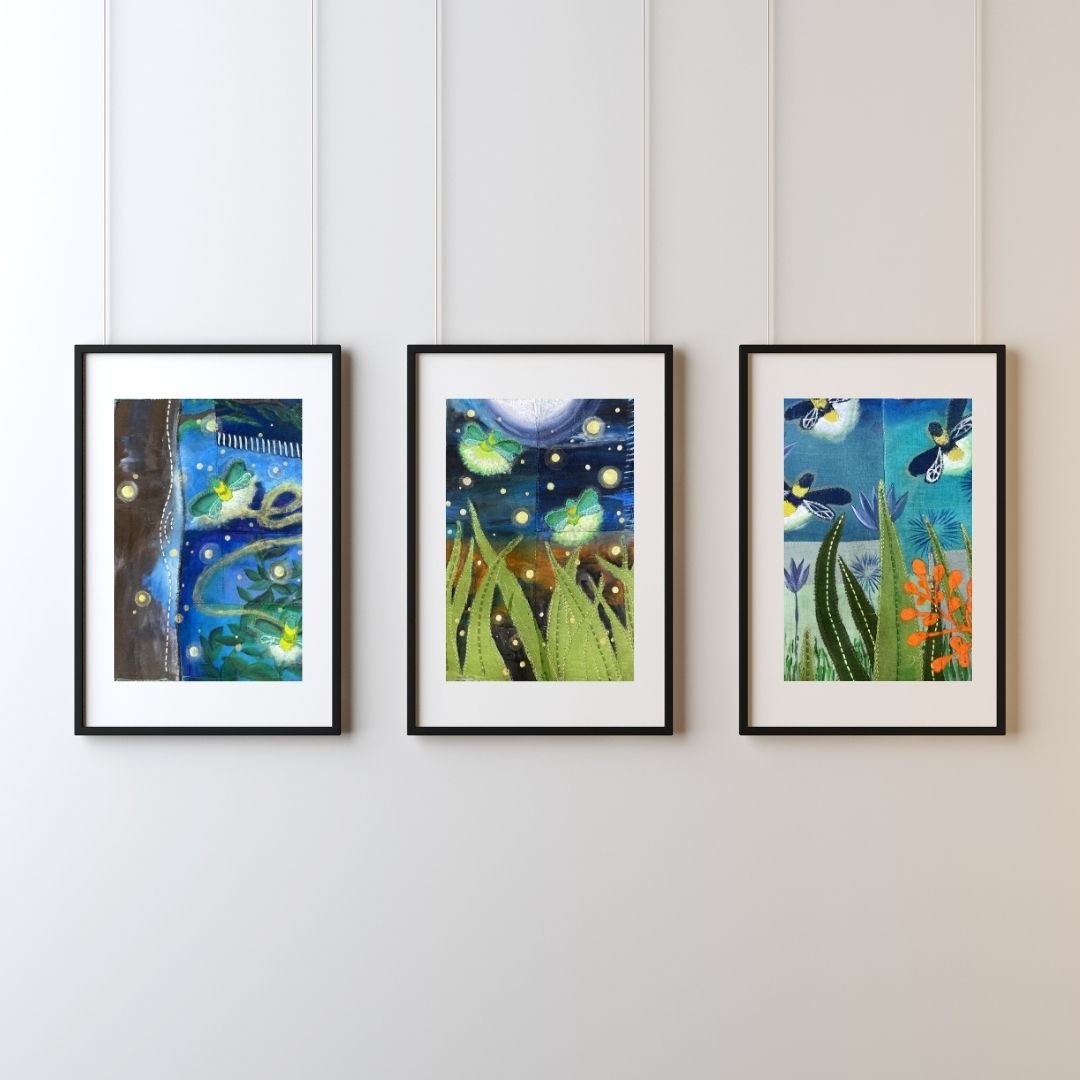 Jugnu Wall Art Print Unframed 15 x 21 cm | Hand - Illustrated Firefly – Wall Decor on Brown Living™. SKU: WA05. Img 4.