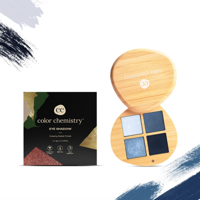 Buy Color Chemistry Certified Organic Eyeshadow Quad - Celestial | Shop Verified Sustainable Makeup Compact on Brown Living™