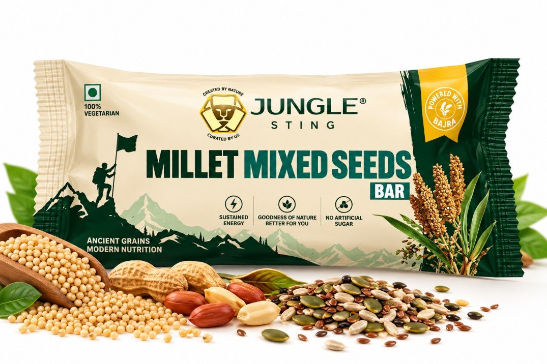jungle sting millet bar – Snack Foods on Brown Living™. SKU: JS_Milletbar. Img 4.