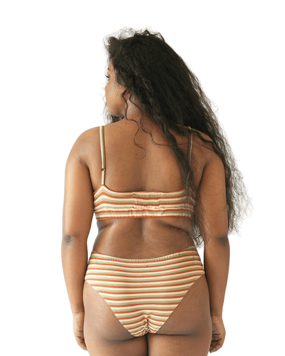 Jungle Stripes Triangle Co - Ord Cotton Lingerie Set – Womens Accessories on Brown Living™. SKU: Co-OrdErthystrp-XS. Img 2.