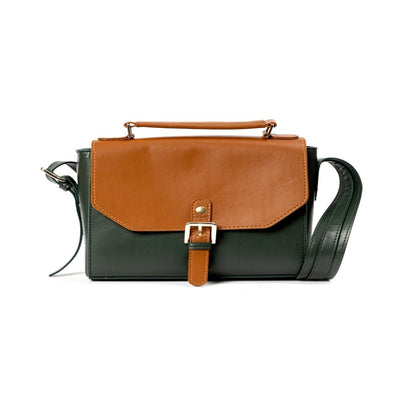 Juniper Vegan Leather Sling Bag - Green – Sling Bag on Brown Living™. SKU: SBGH2025 - 3004. Img 1.