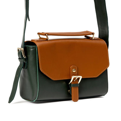 Juniper Vegan Leather Sling Bag - Green – Sling Bag on Brown Living™. SKU: SBGH2025 - 3004. Img 4.