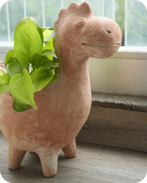 Jurassic Dinosaur Earthen Planter – Pots & Planters by Swadeh available on Brown Living™. . SKU: A0_plt_0025. Img 2.