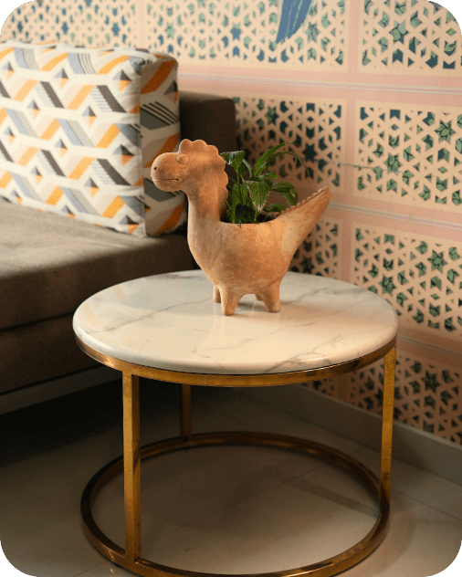 Jurassic Dinosaur Earthen Planter – Pots & Planters by Swadeh available on Brown Living™. . SKU: A0_plt_0025. Img 3.