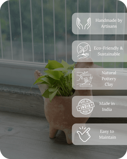 Jurassic Dinosaur Earthen Planter – Pots & Planters by Swadeh available on Brown Living™. . SKU: A0_plt_0025. Img 4.