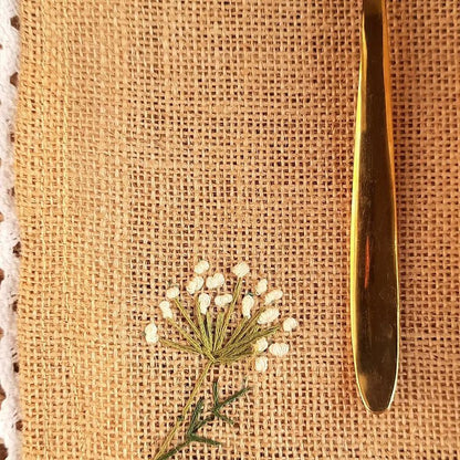 Jute Mat Embroidered Dandelion – Home Decor by Studio Vilasita available on Brown Living™. . SKU: MP_JMDAND4. Img 4.