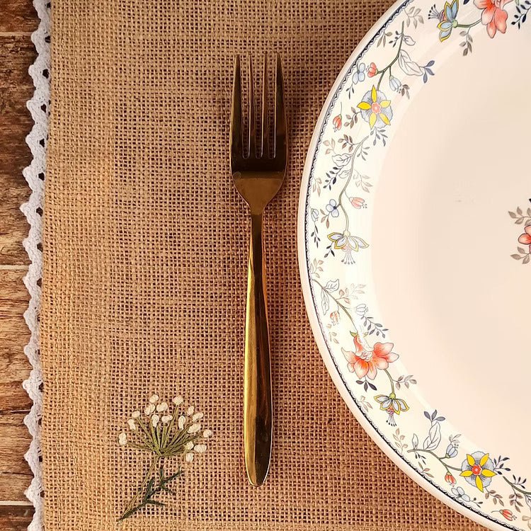 Jute Mat Embroidered Dandelion – Home Decor by Studio Vilasita available on Brown Living™. . SKU: MP_JMDAND4. Img 2.