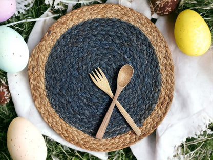 Jute Placemats – Set of 2 – Table Linens by ONEarth available on Brown Living™. Yellow . SKU: OEP097. Img 7.
