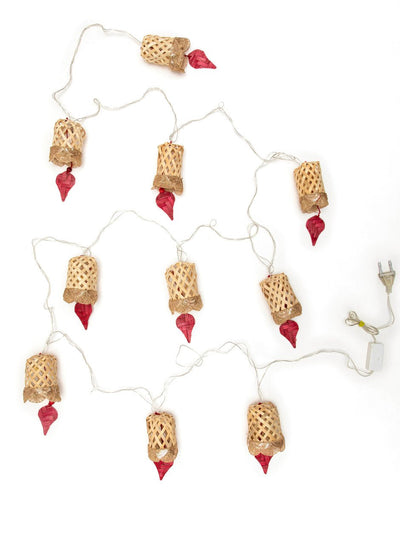 Jyoti Handcrafted Bamboo String Light – Lamps & Lighting on Brown Living™. SKU: FL-696. Img 3.