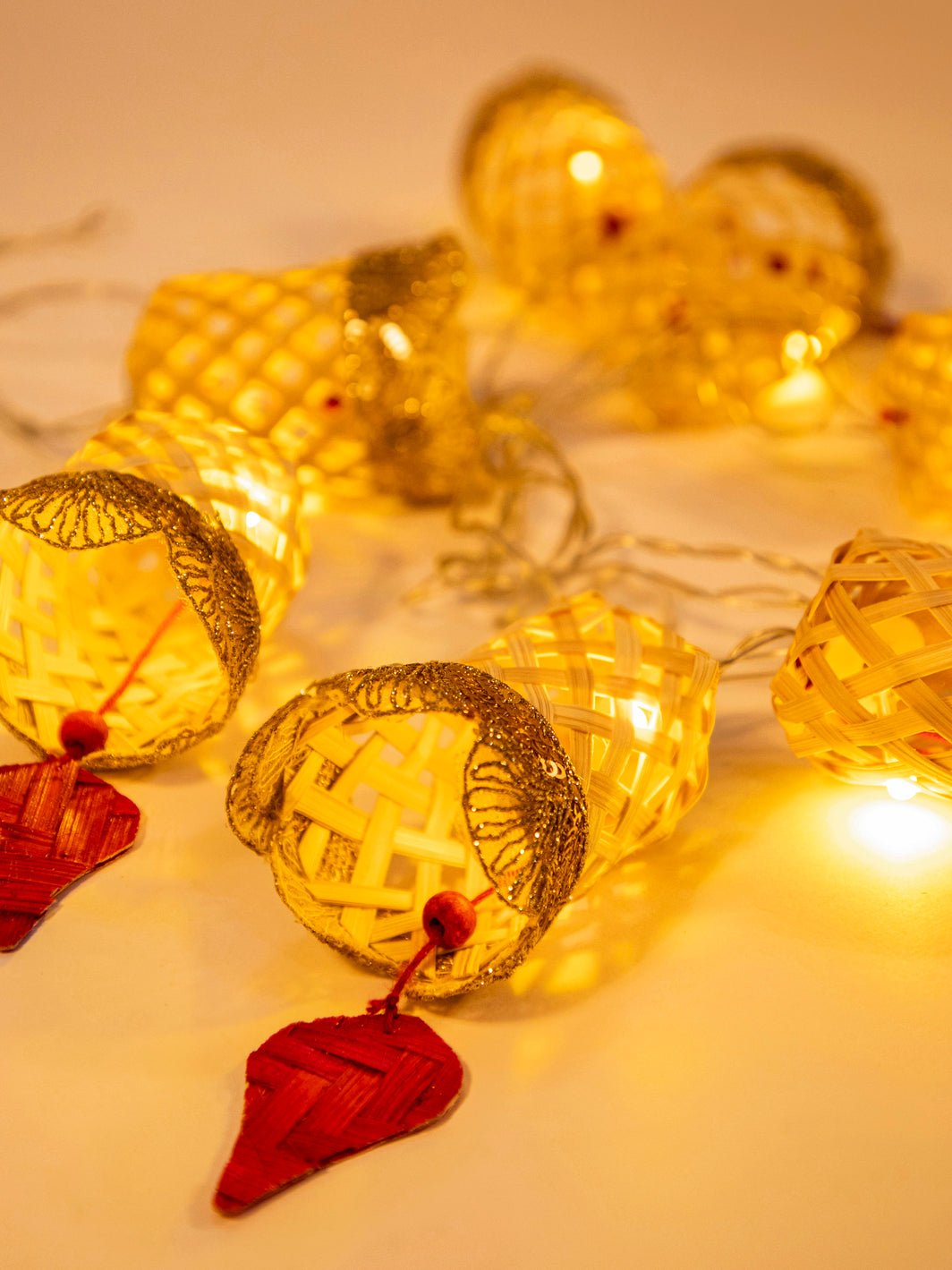 Jyoti Handcrafted Bamboo String Light – Lamps & Lighting on Brown Living™. SKU: FL-696. Img 1.