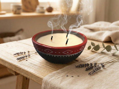 Kaavi Kalash 3 - Wick Black Clay Candle | Handcrafted Aromatic Deep – Candles & Fragrances on Brown Living™. SKU: KVGABCLGMC02. Img 3.