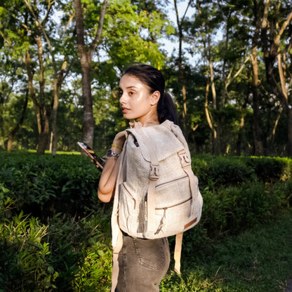 Kabru Backpack | Hemp and Cotton Blend Backpack | Sustainable Everyday – Backpacks on Brown Living™. SKU: OGBPKB01N. Img 13.