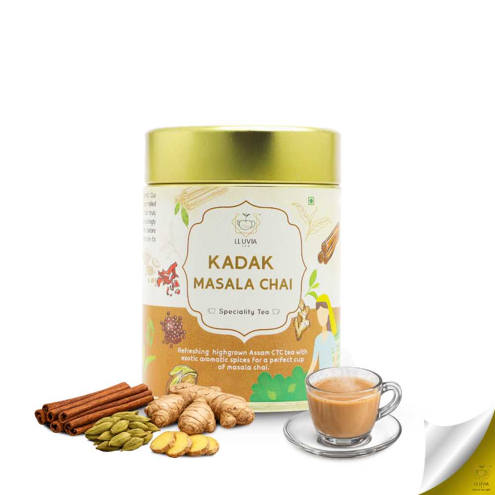 Kadak Masala Chai – Immunity & Metabolism Boost – 70g – Tea on Brown Living™. SKU: KKTin50New. Img 1.