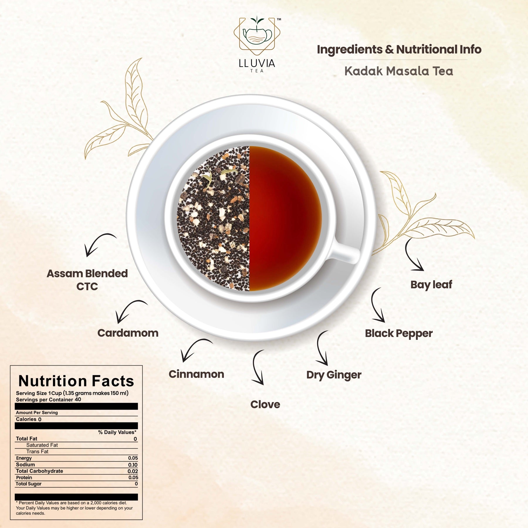 Kadak Masala Chai - Improves Metabolism & Immunity - 70g | Verified Sustainable by Brown Living™