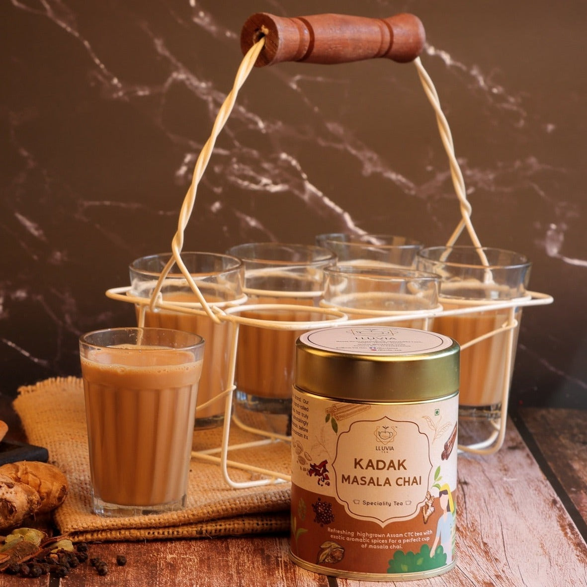 Kadak Masala Chai - Improves Metabolism & Immunity - 70g | Verified Sustainable by Brown Living™