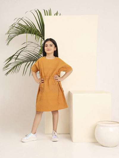 Kaftan Styled Dress for Girls | Comfortable Flowing Cotton Kids Dress – Kids Frocks & Dresses on Brown Living™. SKU: LB-BL-04. Img 8.