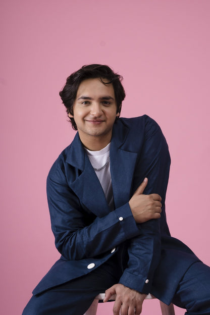 Kain Set Hemp Blazer with Hemp Pants Men’s Sustainable Co - Ord – Mens Co - Ord Sets on Brown Living™. SKU: BL_HOA37. Img 4.