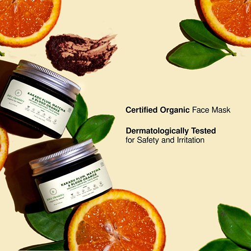 Kakadu Plum, Matcha & Blood Orange Organic Face Mask - 20g | Verified Sustainable by Brown Living™