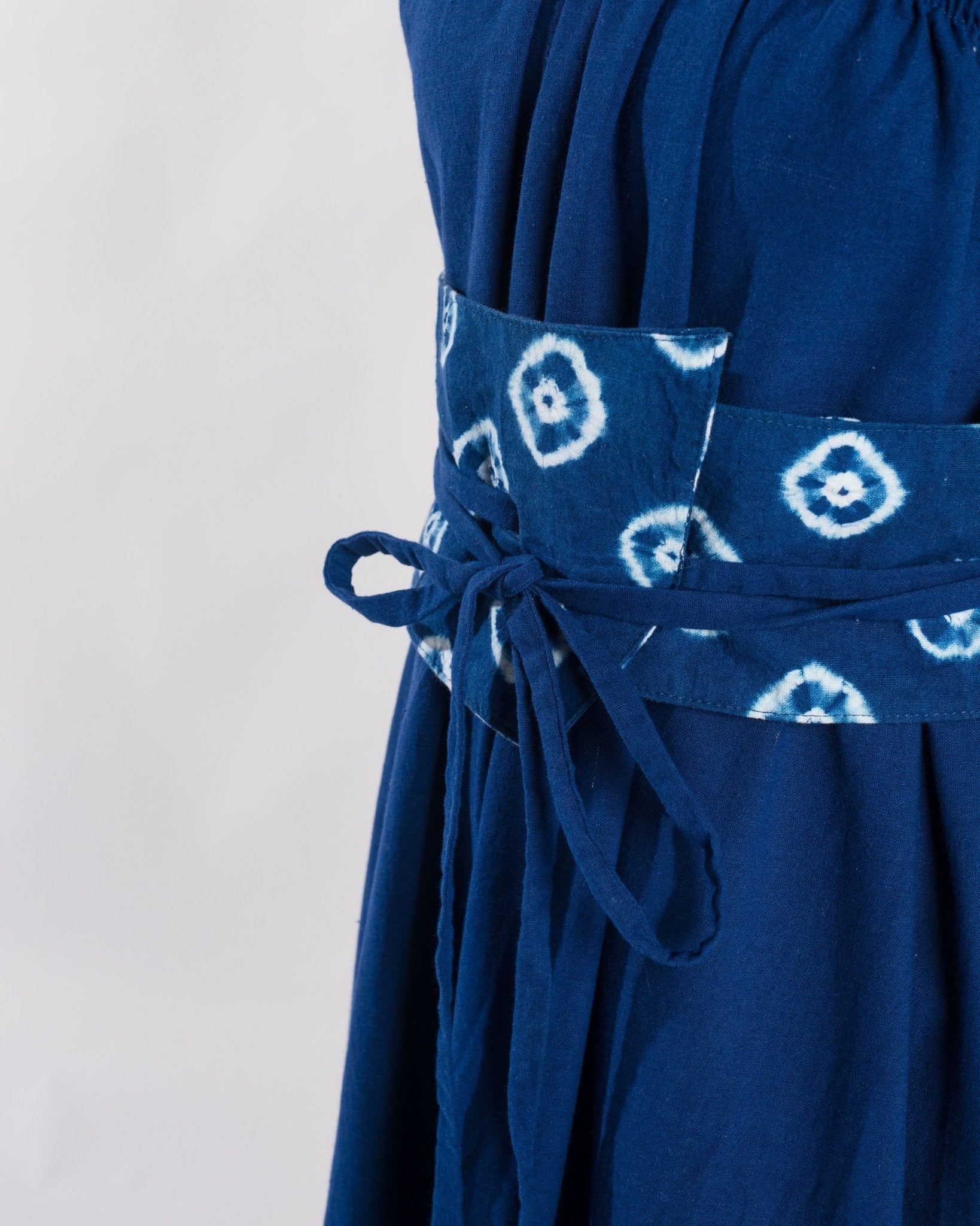 Kala Cotton Handloom Zaffre Midi Dress – Womens Dress on Brown Living™. SKU: KAL-ZAF-XS. Img 5.