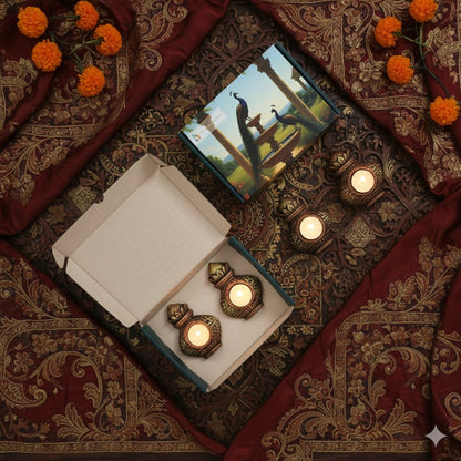 Kalash T - Light Diya Set – Indian Ethnic Lighting – Home Decor on Brown Living™. SKU: D39. Img 9.