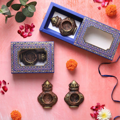 Kalash T Light Set – Indian Ethnic Lighting – Home Decor on Brown Living™. SKU: D39. Img 3.