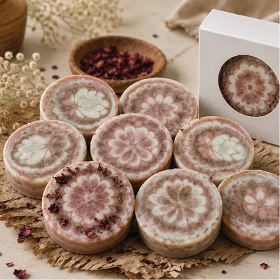 Kaleidoscope Artisan Soap | Handmade Cold Process Designer Soap – Body Soap on Brown Living™. SKU: LN-KAL80-01. Img 3.