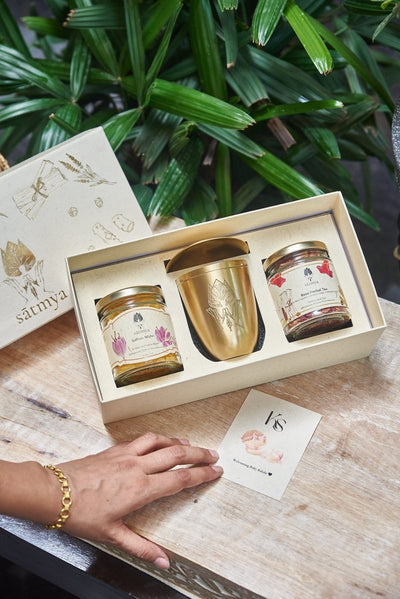 Kama Gift Box - Ayurvedic Luxury & Rejuvenation – Gift Giving on Brown Living™. SKU: Kamag_500gms. Img 10.