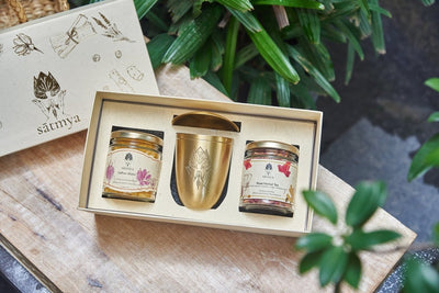 Kama Gift Box - Ayurvedic Luxury & Rejuvenation – Gift Giving on Brown Living™. SKU: Kamag_500gms. Img 1.