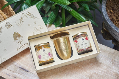 Kama Gift Box - Ayurvedic Luxury & Rejuvenation – Gift Giving on Brown Living™. SKU: Kamag_500gms. Img 6.