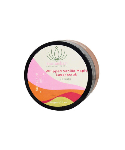 Kamala | Whipped Vanilla Maple Sugar Scrub - 50gms – Body Scrub on Brown Living™. SKU: Van-Scrub-04-NAM. Img 3.