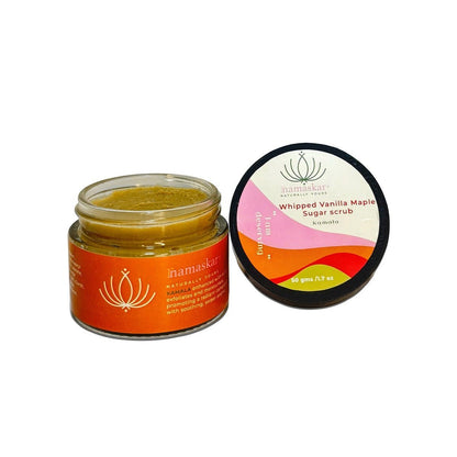 Kamala | Whipped Vanilla Maple Sugar Scrub - 50gms – Body Scrub on Brown Living™. SKU: Van-Scrub-04-NAM. Img 2.