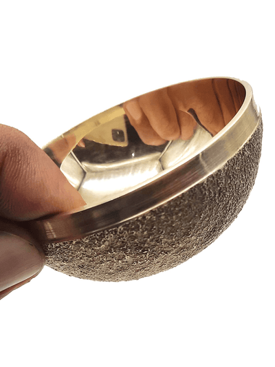 Kansa Vatki | Natural Ayurvedic Healing Cup – Massager on Brown Living™. SKU: kansavati. Img 6.