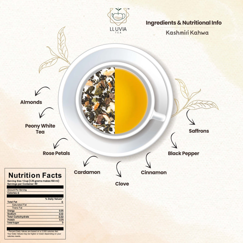 Kashmiri Kahwa- Antioxidant & Boosts Immunity- 50g | Verified Sustainable Tea on Brown Living™