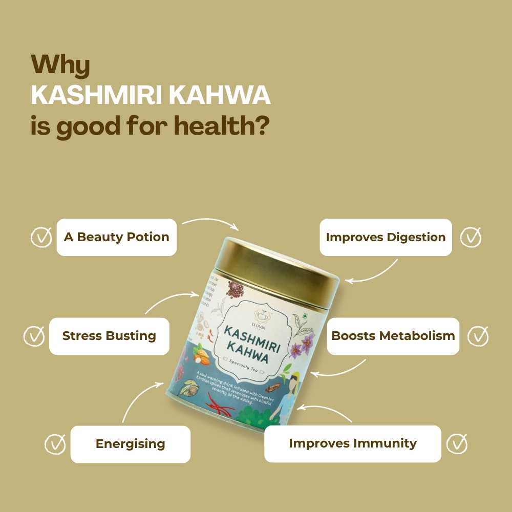 Kashmiri Kahwa – Antioxidant & Immunity Boost – 50g – Tea on Brown Living™. SKU: CTZip50New. Img 5.
