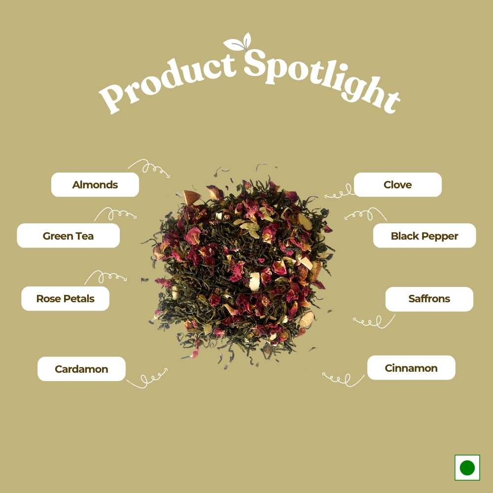 Kashmiri Kahwa – Antioxidant & Immunity Boost – 50g – Tea on Brown Living™. SKU: CTZip50New. Img 2.