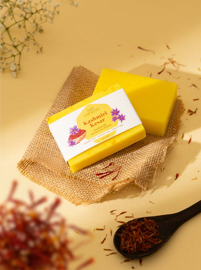 Kashmiri Kesar Soap Bar 125g | Saffron Glow Bath Soap – Body Soap on Brown Living™. SKU: SC-07. Img 1.